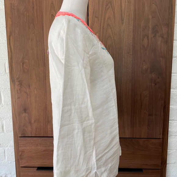 LILLY PULITZER White Linen Tunic NWT - size M - Picture 5 of 9
